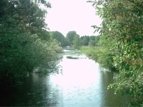 Rhinkanal, direkt am 'Baelitz Krug' mit Blick Richtung dem 'Dreetzer See' Rhinkanal